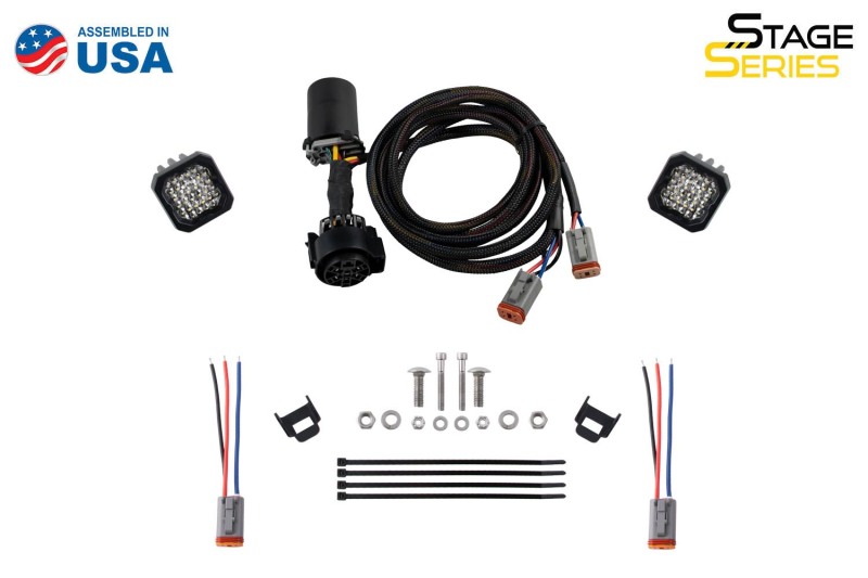 Toyota Tundra Reverse Light Kit - Rear - Diode Dynamics - C2 Pro Stage Series - Red - `22-`27